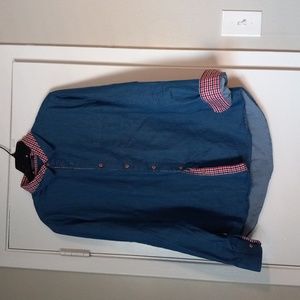 Men's Coofandy Medium Button-down Long-sleeved Cotton Jeans Shirt